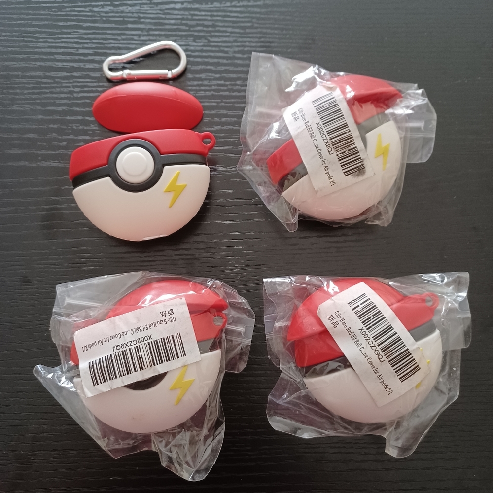Lot of 4 PokeBall Airpod 1 & 2 cases